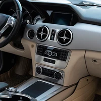 car console cd panel gearshift water cup frame stickers trim for mercedes benz glk x204 2008 15 lhd air conditioner vent covers