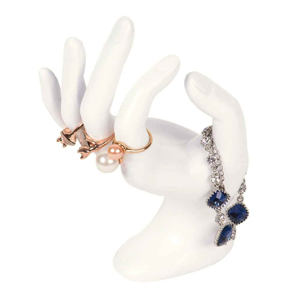 

V Victory/ OK Mannequin Hand Finger Jewelry Rack Ring Bracelet Display Holder
