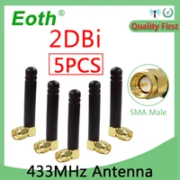 eoth 5pcs 433mhz lora antenna lorawan 2dbi sma male connector 433 mhz iot pbx small size antenne directional antena repeater