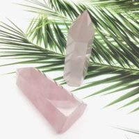 1kg natural pink crystal crystal rod point healing