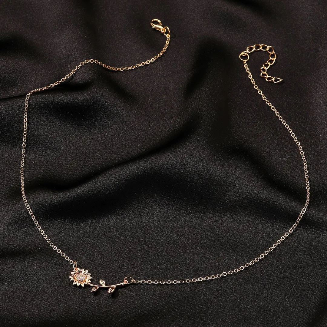 2021 Мода ожерелье из подсолнечника женская обувь с украшением в виде кристаллов