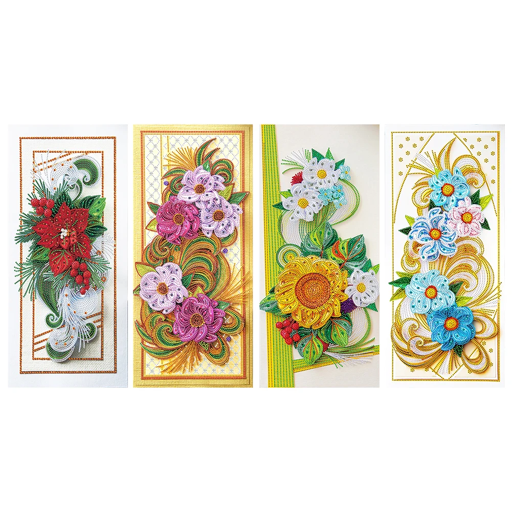 

Набор для алмазной живописи стразы, Набор для творчества 5D «сделай сам» с цветами, частичная особая форма, для украшения дома