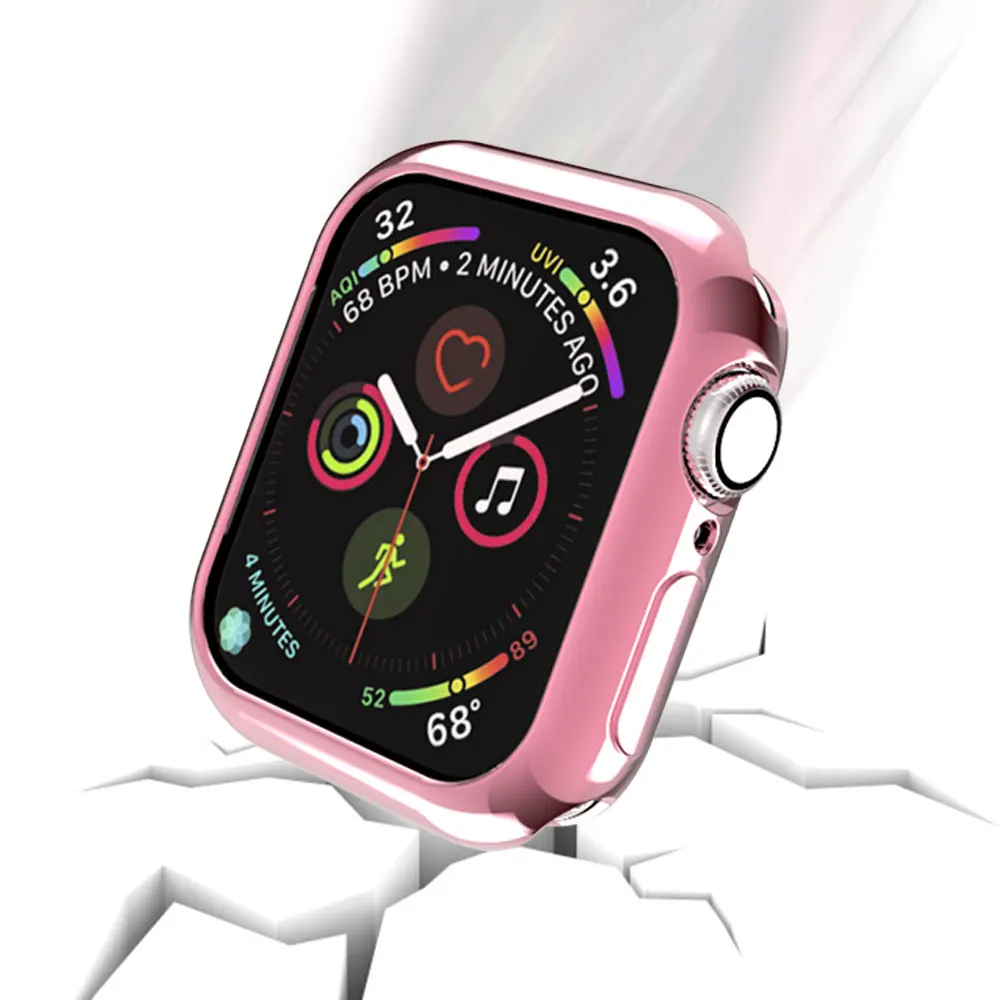 Мягкий чехол из ТПУ для Apple Watch 3, 2, 1, 42 мм, 38 мм, защитный чехол для iWatch 4, 40, 44 мм, серия 5, бампер для часов