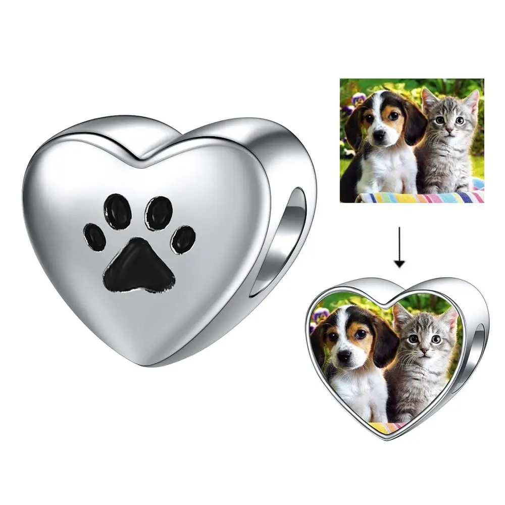 DALARAN New Trendy 925 Sterling Silver Heart Shape Foot Bead Charms Original Fit Charm Bracelet Jewelry Making | Украшения и