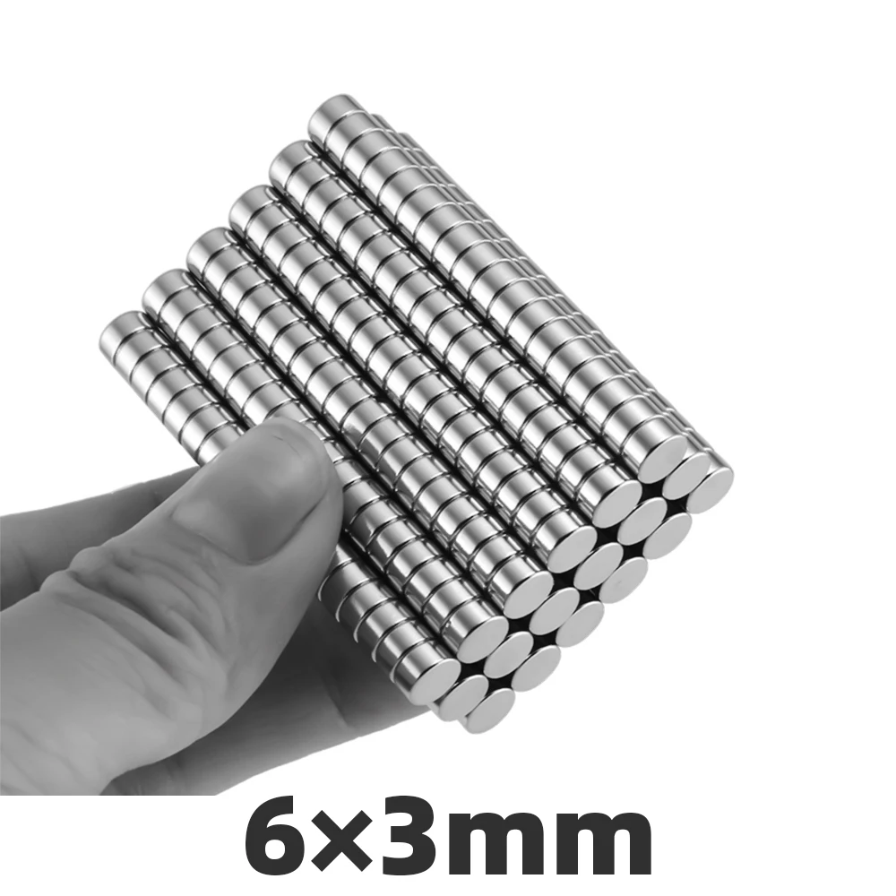 AI DIY 50/100 шт 6x3 мм, неодимовый магнит N35 очень сильный Неодимовый Диск малые Магниты 6x3 мм