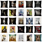 45 см * 45 см собаки Грейхаунд ленхлопок Чехлы на диванные подушки дивана Наволочка на подушку, украшение дома Наволочки изготовляемый на заказ для рисования