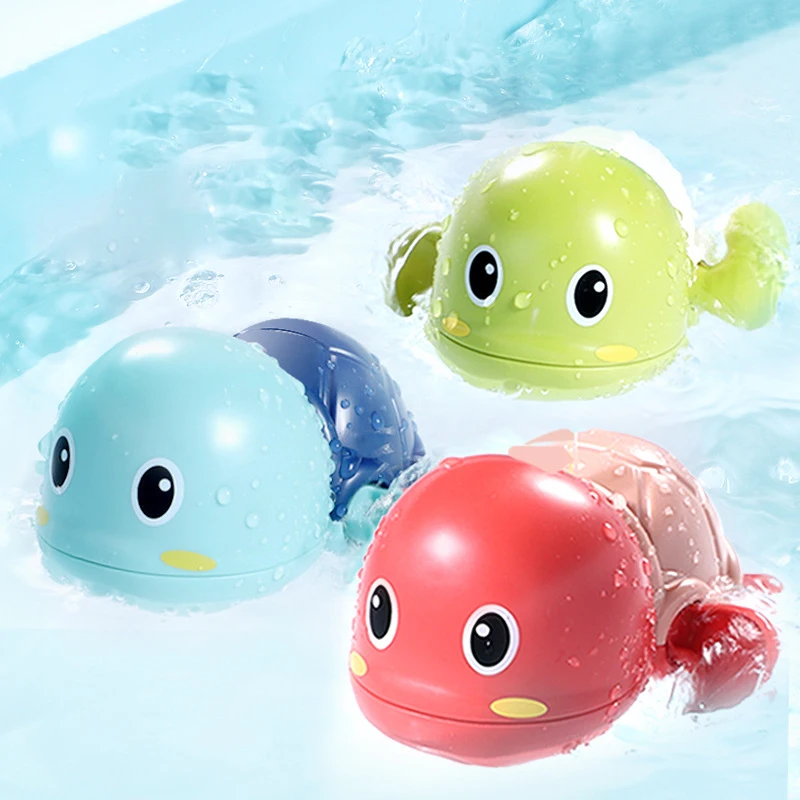 

Cute Cartoon Animals Tortoise Swimming Toddler Infant Baby Bath Toys Chain Clockwork Bathing Toy For Kids Toys 1 PC