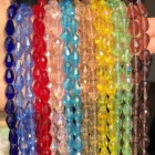 8x12 мм Разноцветные граненые настоящими Австрийскими кристаллами Стекло капли воды Бусины бриолет слеза свободные бусины для самостоятельного изготовления ювелирных изделий Браслеты