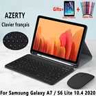 Чехол с клавиатурой AZERTY для Samsung Galaxy Tab S6 Lite A7 2020 10,4, чехол с французской клавиатурой AZERTY для Tab A7 10,4 S6 Lite, чехол
