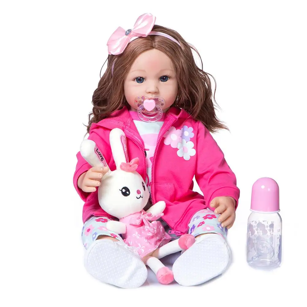 

Silicone 60cm Simulation Doll Long Hair Princess Doll (without Color Box)
