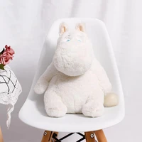 30cm girl doll lovely animal full filled hippo plush toy simple design white cute hippo stuffed toy pillow ornament