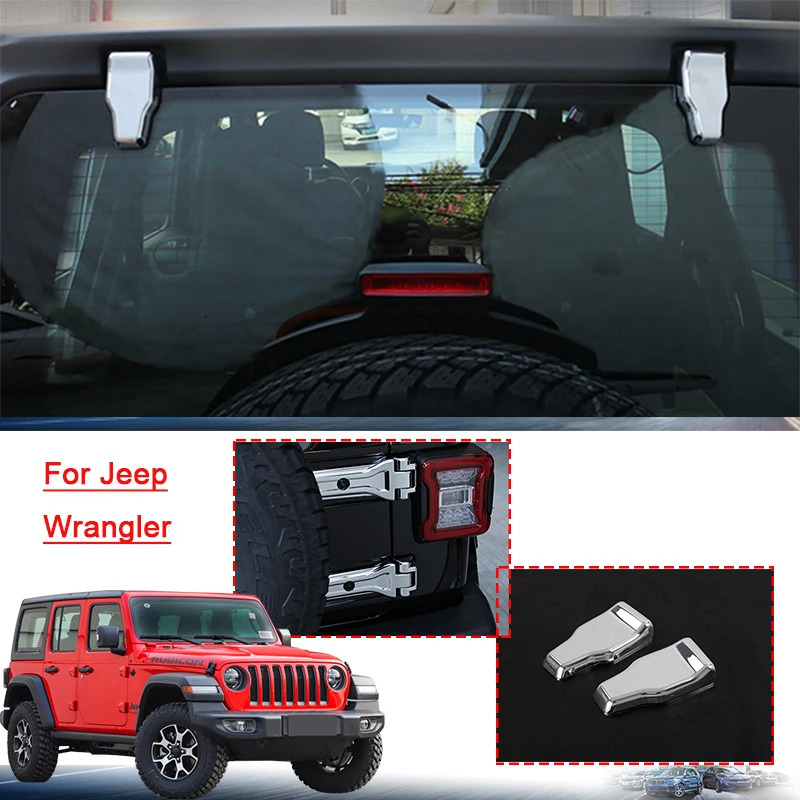 

For Jeep Wrangler JL 2018 2019 ABS Chrome Rear Door Trunk Hinge Cover Trim Styling Auto Accessories