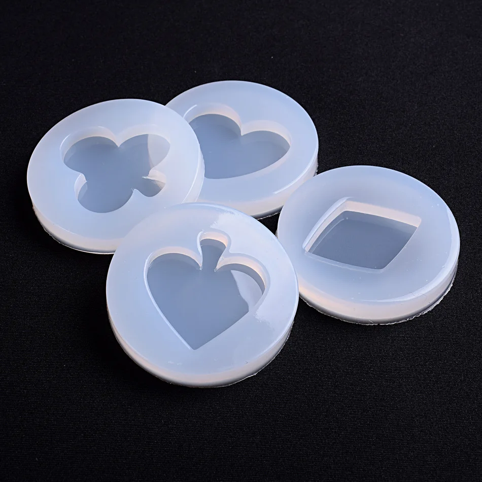 

Playing Card Suit Mold Club Suit Silicone Mould Alice In Wonderland Decoden Rhombus Clear Mold for UV Resin Epoxy Resin Mould