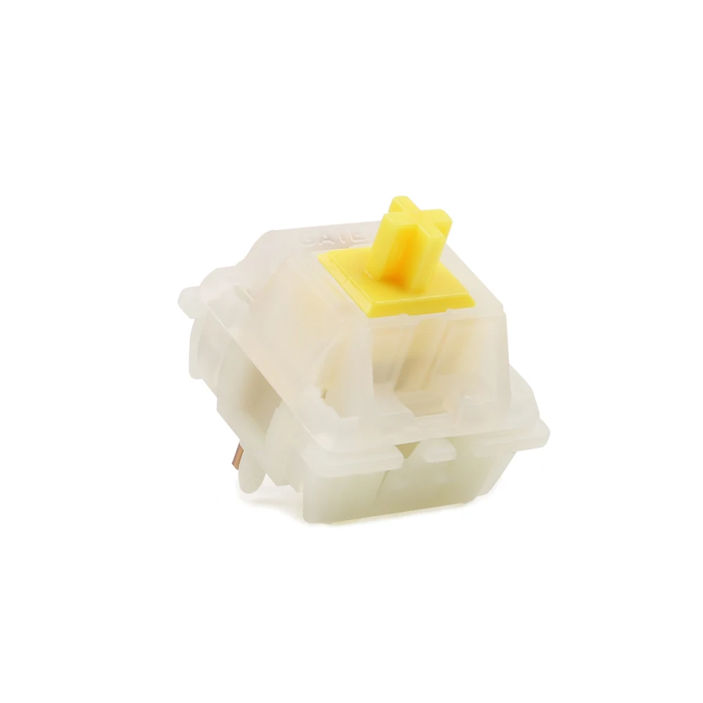 Фото Переключатели Gateron Milky Pro Молочно-желтый Pro Линейный предварительно смазанный переключатель SMD RGB MX Выходной переключатель для механической клавиатуры 5-контактный POM №4