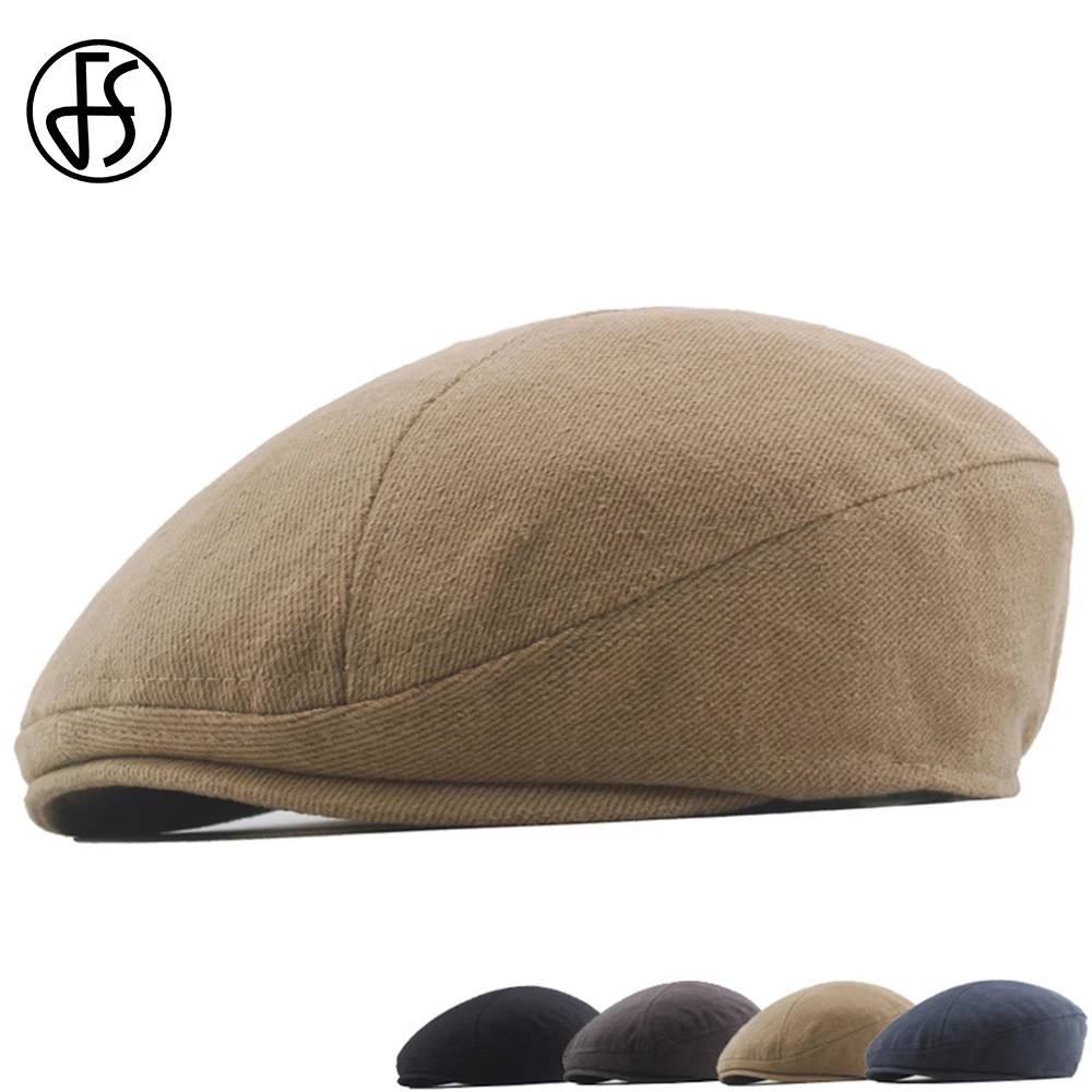 

FS 2021 осенне-зимний хлопковый берет, Вельветовая Передняя шапка, простые шляпы Newsboy для мужчин и женщин и восьмиугольная кепка для мужчин и же...