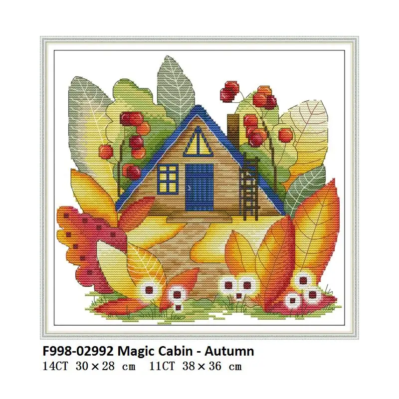 Joy Sunday Magic cabin комбинированная схема вышивки крестом ткань аида холст вышивка DMC набор Счетный крест сшитая рукоделие