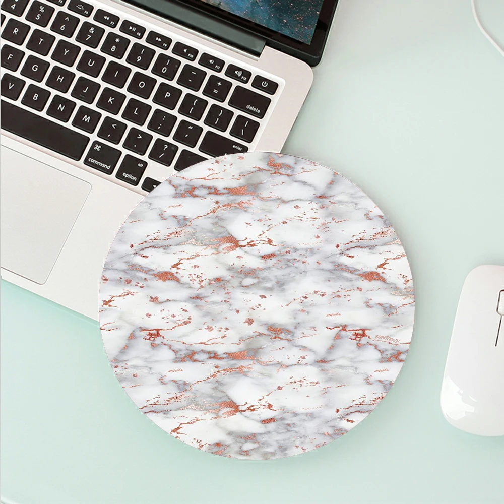 

MRGLZY Top Quality Marble Texture Unique Desktop Round Gaming Mouse Pad Best-selling Wholesale 220X220MM Small Mouse Pad