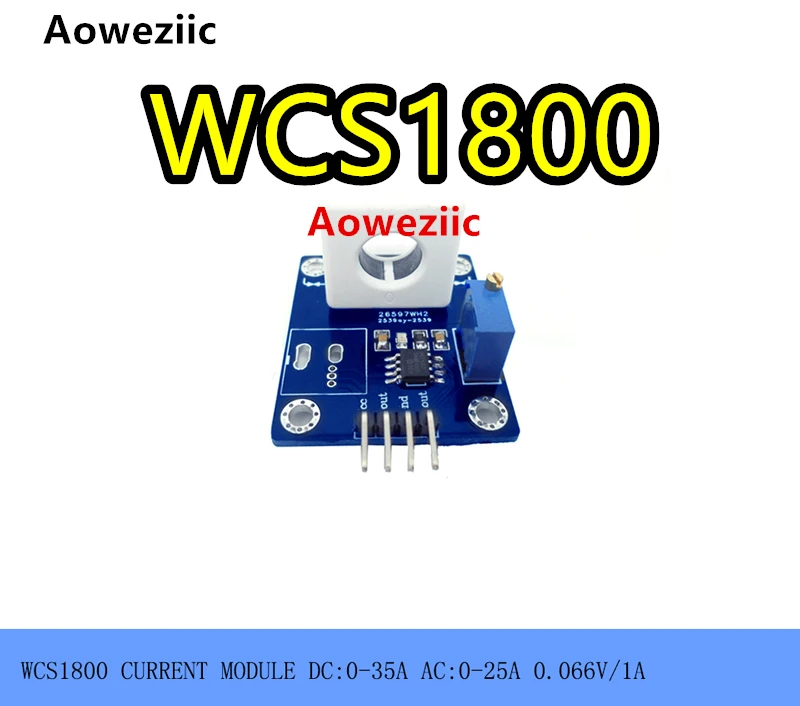 

1PCS WCS1800 for overcurrent detection and short circuit detection With Analog and digital signals Current Rang:0-35A 0.066V/1A