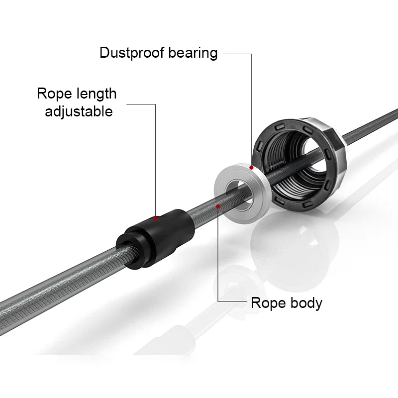 

Exercise Bearing Steel Wire Jump Skipping Rope Speed Training Adjustable Jump Rope Thickened Anti Slip Foam Handle Fitness