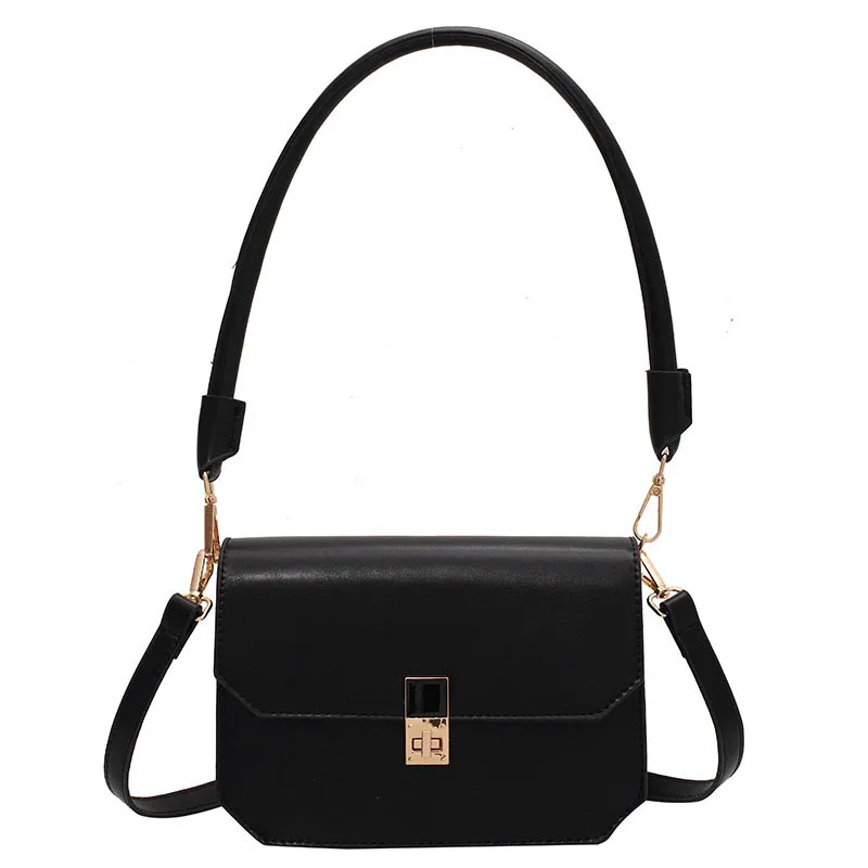 

2021 Summer New Fashion Small Square Bags Casual Retro Lady Messenger Bag High-Quality PU Leather One-Shoulder Armpit Bags Purse