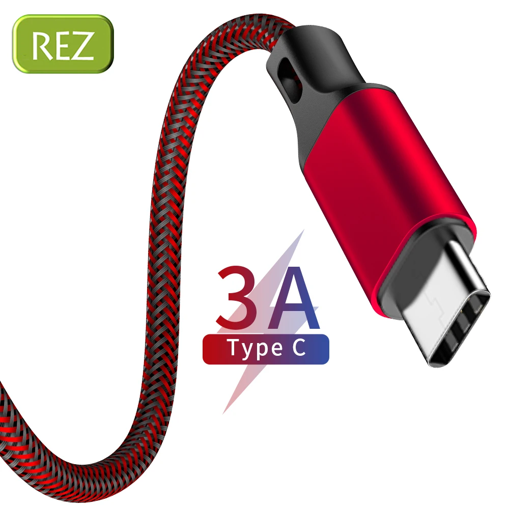 Кабель REZ USB Type C к для Huawei красный usb кабель быстрой зарядки передачи данных kabel
