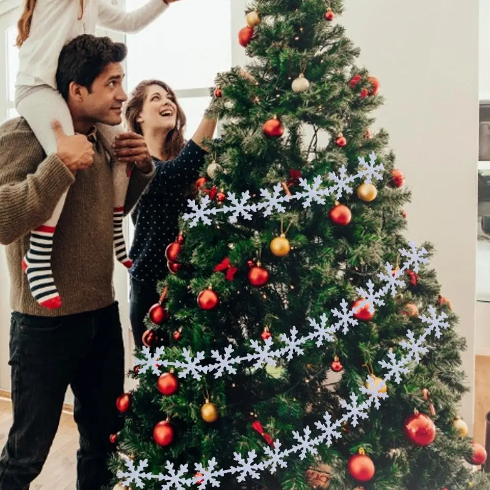 Нетканая Снежинка декоративная лента рельефная ткань Рождественский день 5