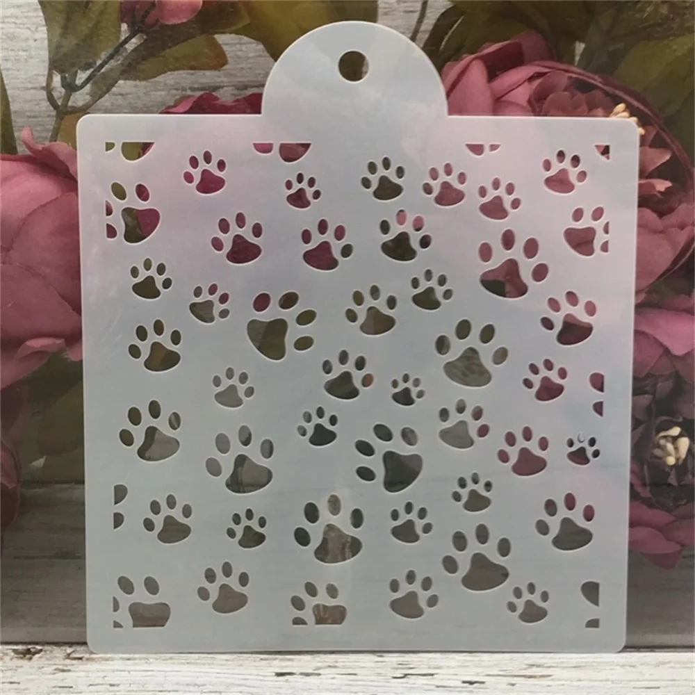 1 шт. 6 дюймовая раскраска для собак кошек лап сделай сам многослойные трафареты