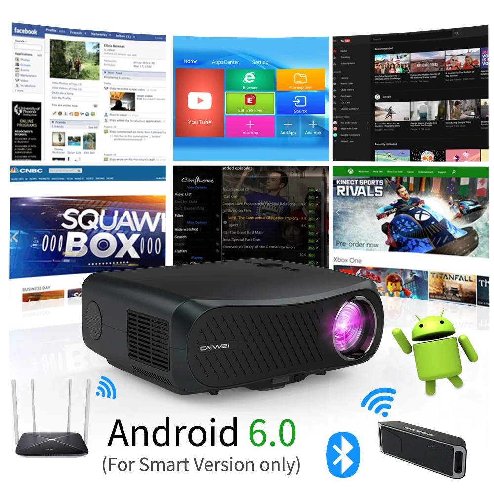 Проектор 4K видео Android операционная система Бесплатная доставка Beamer Wifi