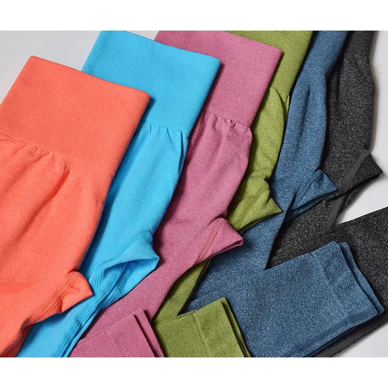 Бесшовные Леггинсы для йоги с высокой талией штаны фитнеса и пикантные леггинсы