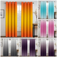 living room shading decorative curtain color gradient pattern home textile decoration bedroom perforated curtains
