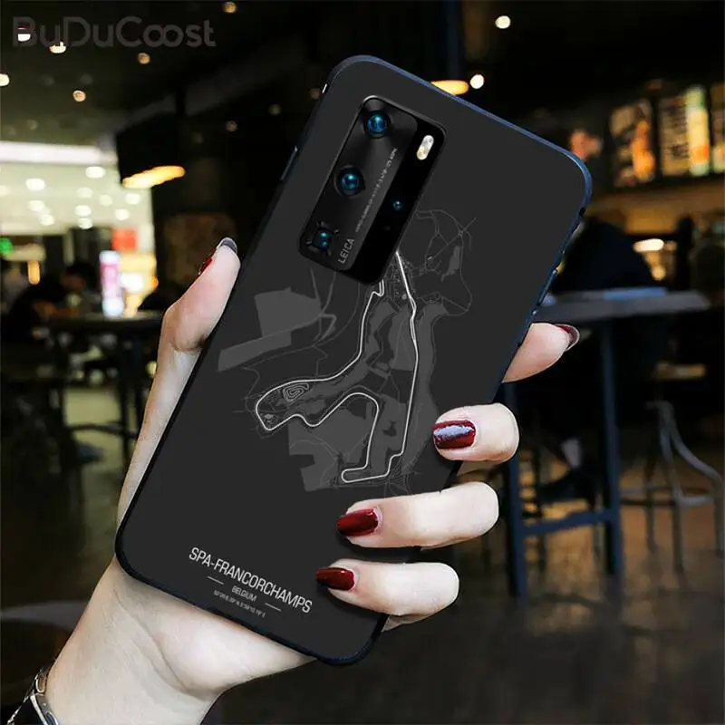 

Formula 1 racing circuit Phone Case for Huawei P30 P20 Mate 20 Pro Lite Smart Y9 prime 2019