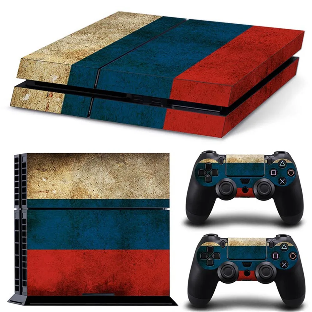 Виниловая наклейка на все тело для Playstation 4 консоль и контроллеры флаг