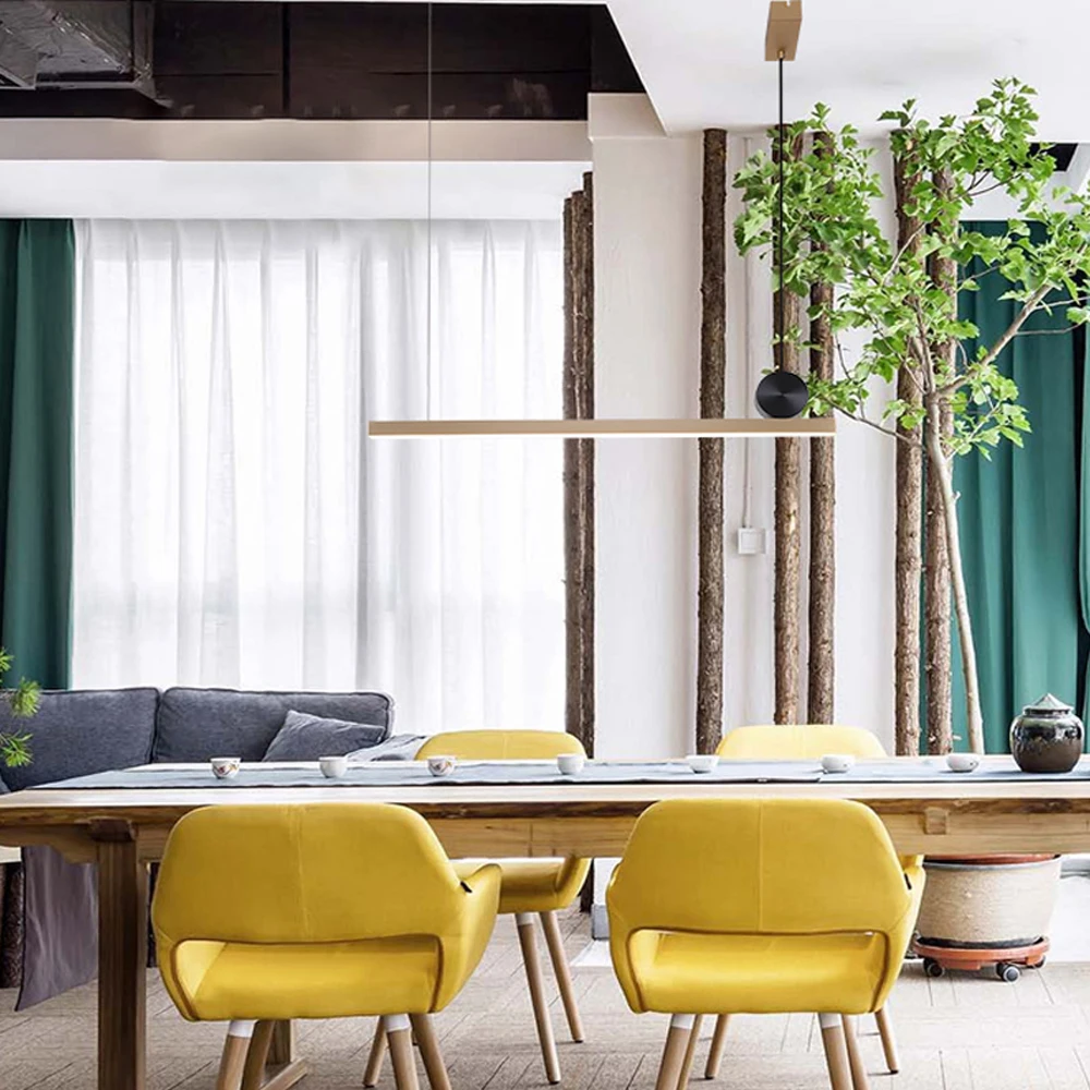 

modern long LED chandelier stainless steel lamp AC110V 220v gold dinning room lamp bar lights