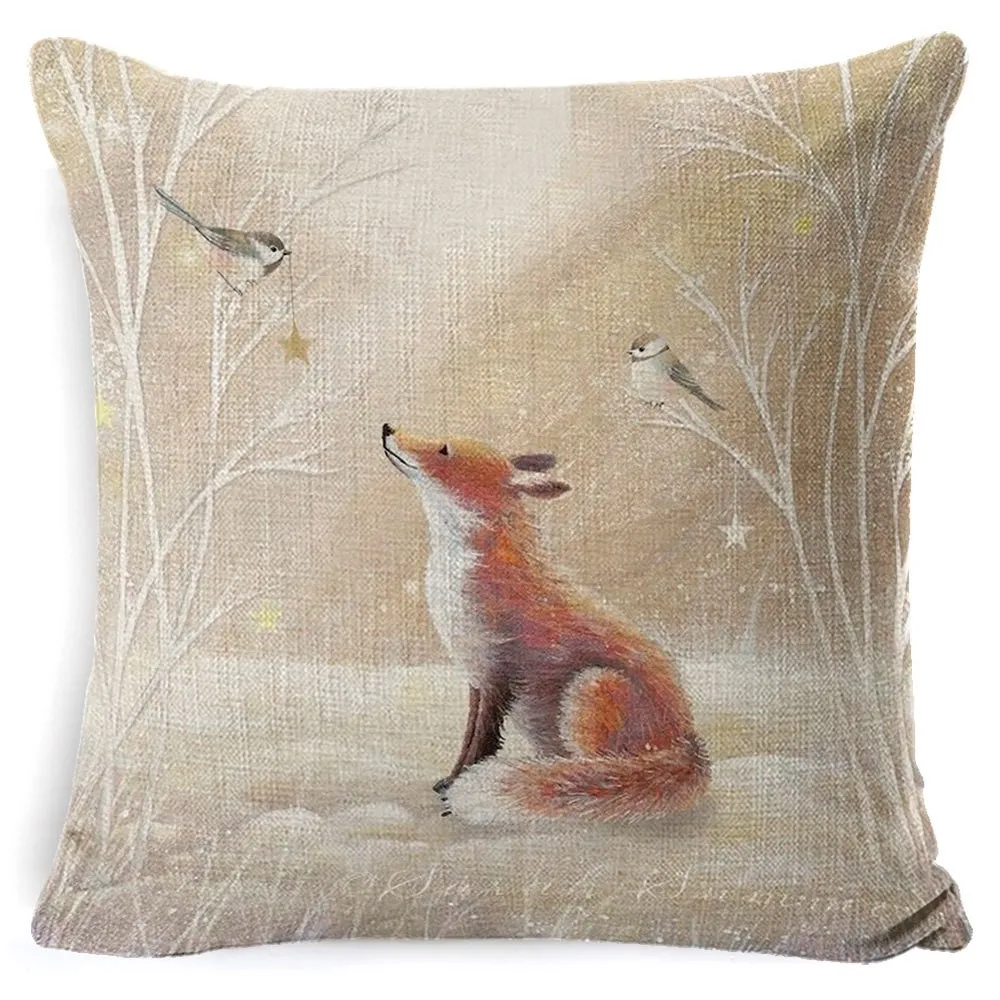 45 * 45cm Christmas Deer Pillow Cases Bed Home Gifts Rabbit Sofa Waist Cushion Cover Textile Decoration для до | Дом и сад