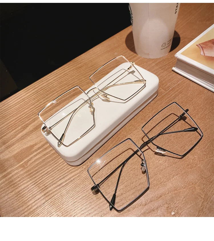 

Retro Glasses Frame For Men And Women Without Degree Frame Square Frame Can Be Equipped With Myopia Glasses Personality Korean