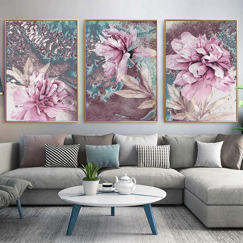 

Scroll Nature Modern Posters Aesthetic Flower Market Pink Nordic Poster Wall Art Vintage Cuadros Decorativos Decoration Home