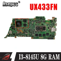 ux433fn motherboard i3 8145u 8gbram mx150 v2g for asus zenbook ux433fn ux433f u4300f ux433fa laotop mainboard 100 test