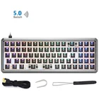 GK73 GK73S RGB Горячая замена программируемого Bluetooth проводной CNC чехол печатная плата вишня клавиатура MX DIY kit
