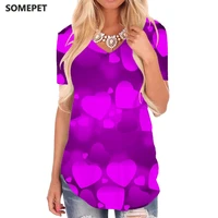 somepet love t shirt women purple funny t shirts graphics v neck tshirt psychedelic tshirts printed womens clothing summer