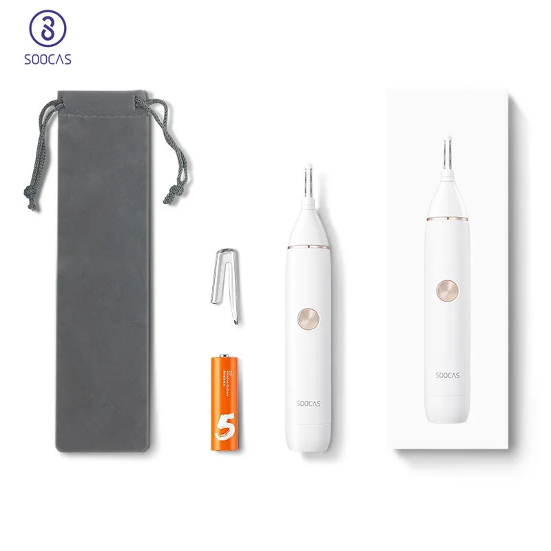 SOOCAS N1 Washable Nose Hair Trimmer Smart Mini Portable Electric Shaver Razor From Youpin With Travel Bag