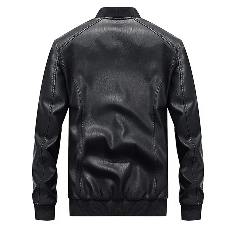 Мужская куртка из искусственной кожи blкг повседневная с воротником в стиле