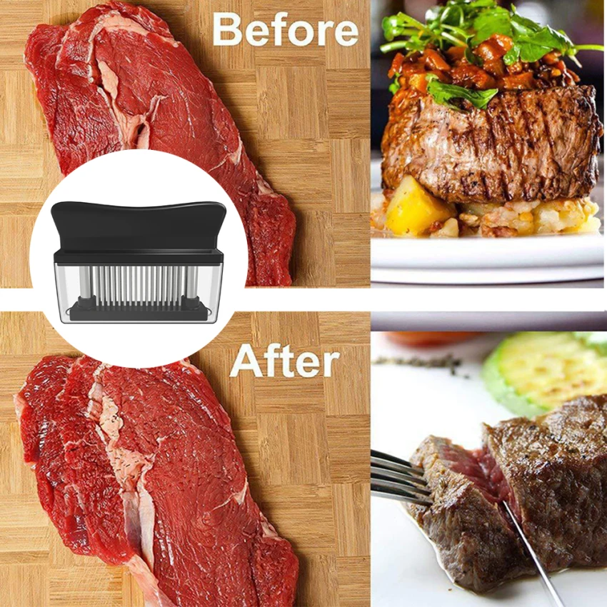 

48 Blades Needle Meat Tenderizer Stainless Steel Knife Meat Beaf Steak Mallet Meat Tenderizer Hammer Pounder