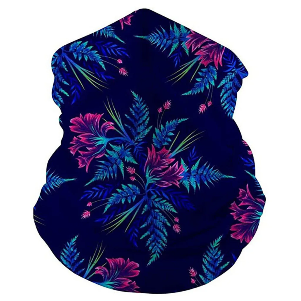 Женская шифоновая маска шарф палантины для лица женский шелковый с цветочным