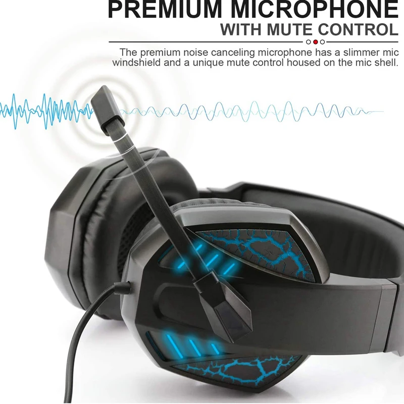 Стерео игровая гарнитура для PS4 ПК контроллером Xbox One Шум шумоподавления за ухо