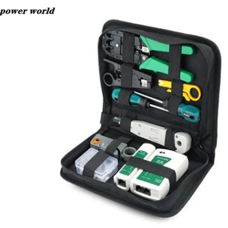 

12pcs/set RJ45 RJ11 RJ12 Computer Network Repair Tool Kit LAN Cable Crimper Tester Wire Screwdrives Kit Hand Tool Set