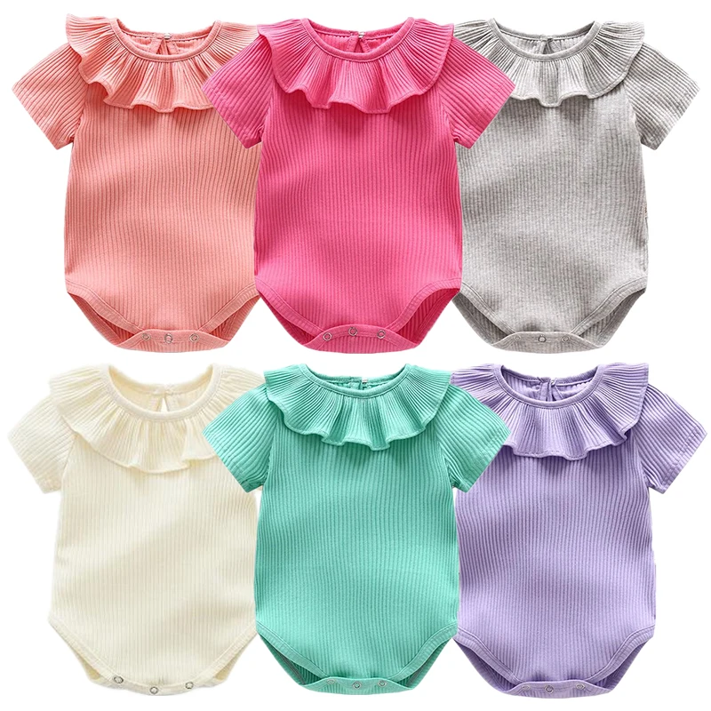 Одежда для новорожденных Летние Детские ползунки скалолазания Трикотажные