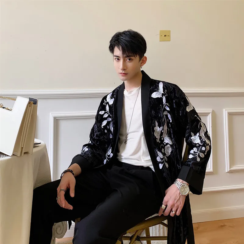 2019 Autumn Outerwear Overcoat Abrigo Largo Hombre Fashion Hip Hop Casual Jacket Men Heavy Embroidery Trench Coat Streetwear | Мужская