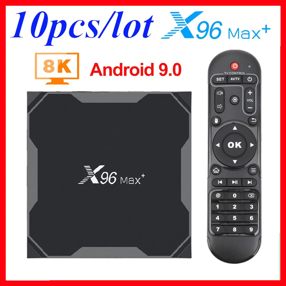

10 шт. X96 MAX plus 2 Android TV Box Smart Box Android 9,0 TV BOX set top box Media Player