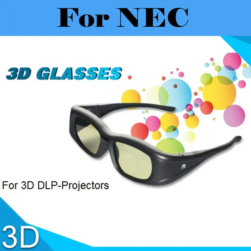 Проекторы 3D очки с активным затвором перезаряжаемые HD прозрачные для NEC NP-P474W