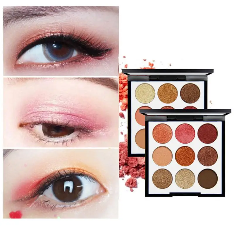 Стойкие водостойкие натуральные тени для век 9 цветов лоток земного цвета винный
